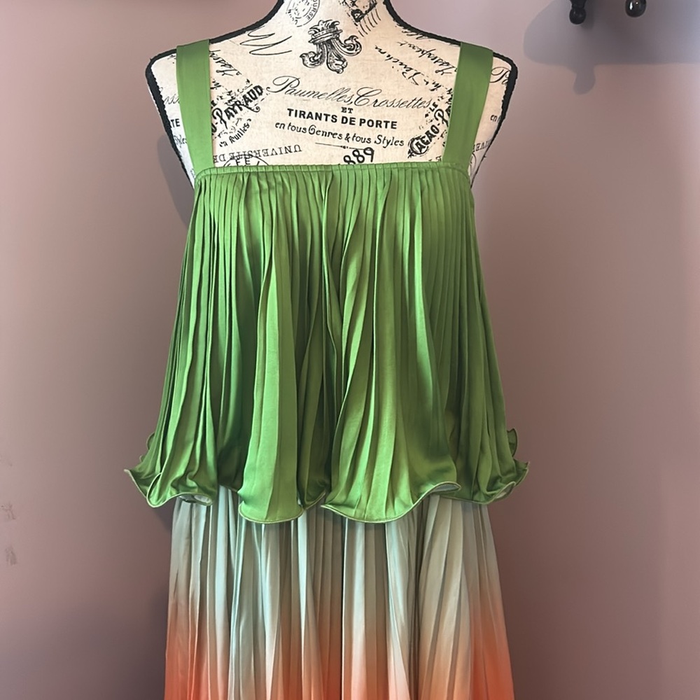Alden Adair Green and Orange Maxi Dress - Picture 5 of 9